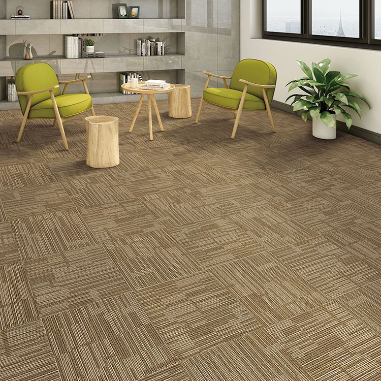 Fade Resistant Level Loop Carpet Tile Non-Skid Loose Lay Indoor Carpet Tiles