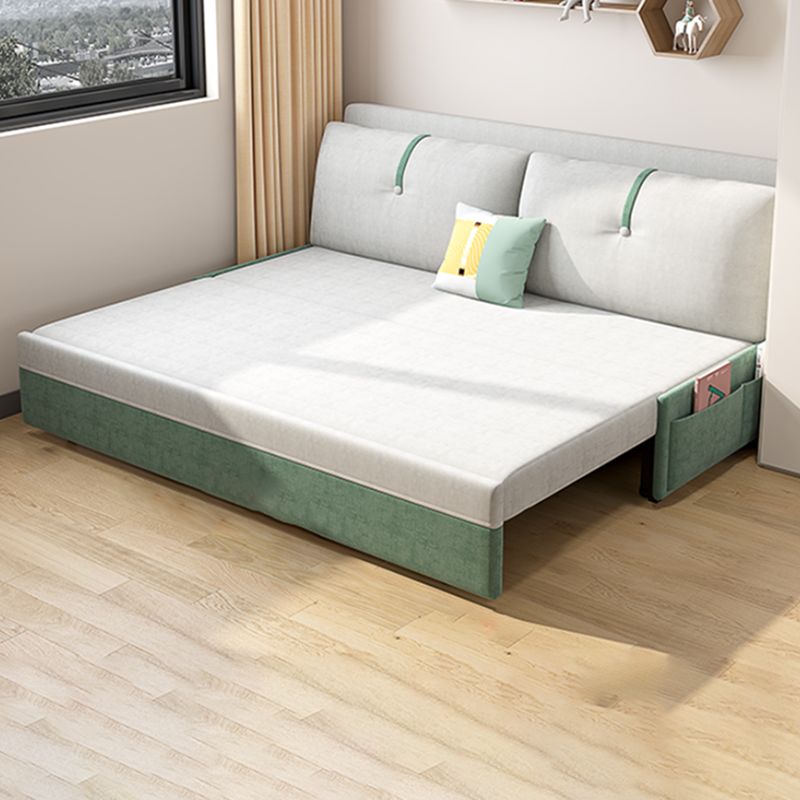 Contemporary Style Sofa Bed Upholstered No Theme Kid Bed in Gray