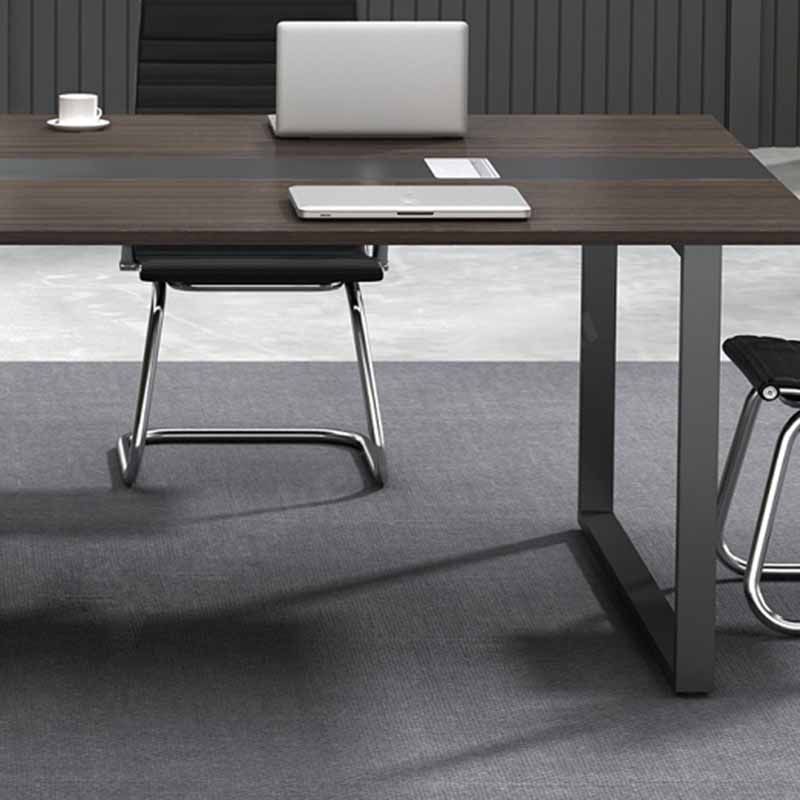 Industrial Style Wood Writing Desk Metal Base Desk for Office