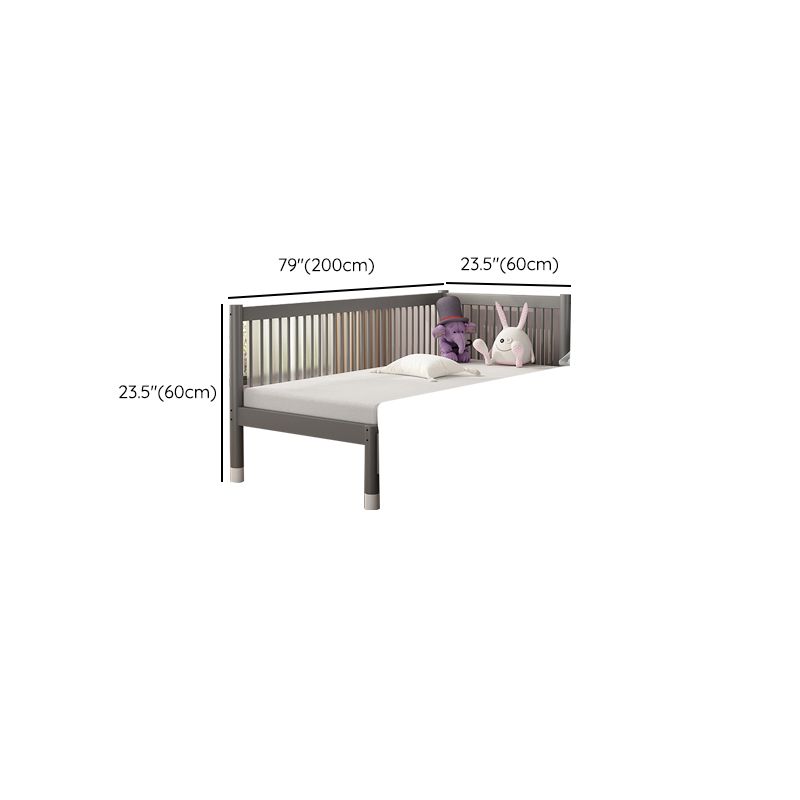 Glam Nursery Crib Beech Washed Natural with Guardrail Nursery Bed