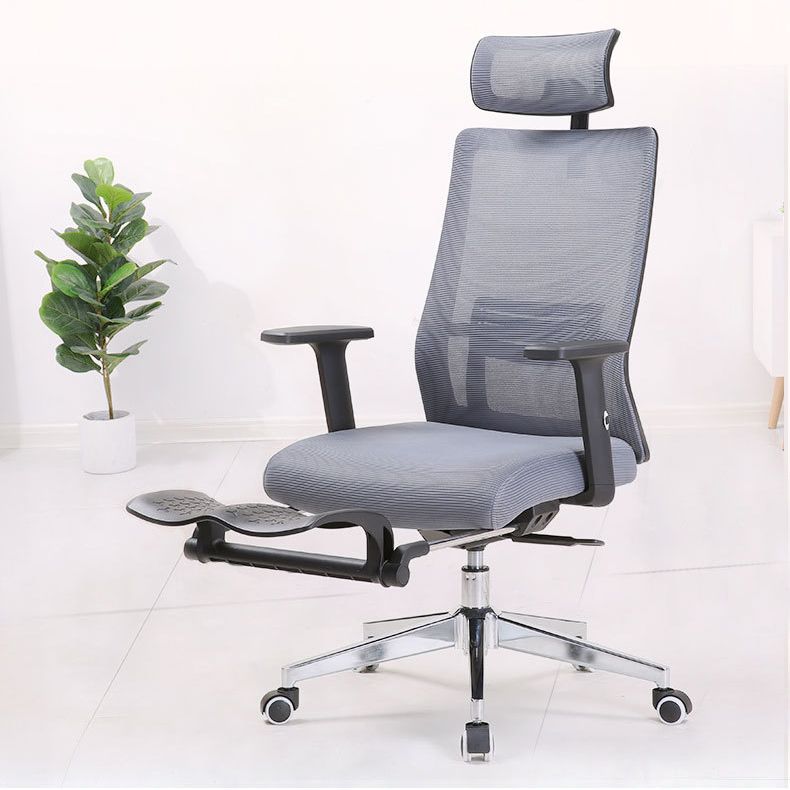 Modern Desk Chair Mesh Computer Chair Conference Chair in Gray