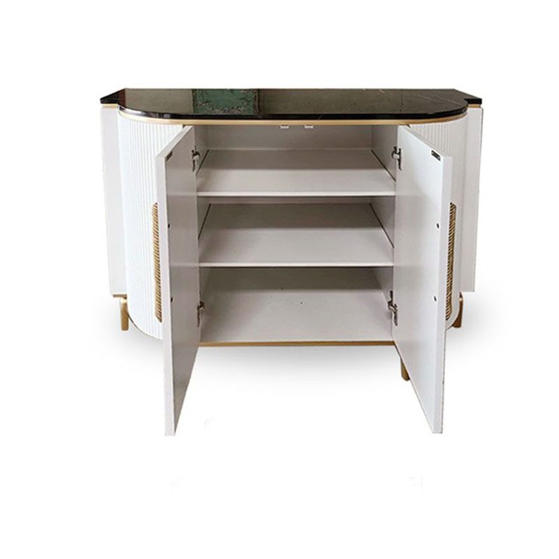 Glam Style Buffet Sideboard Stone Top Server with Door for Home