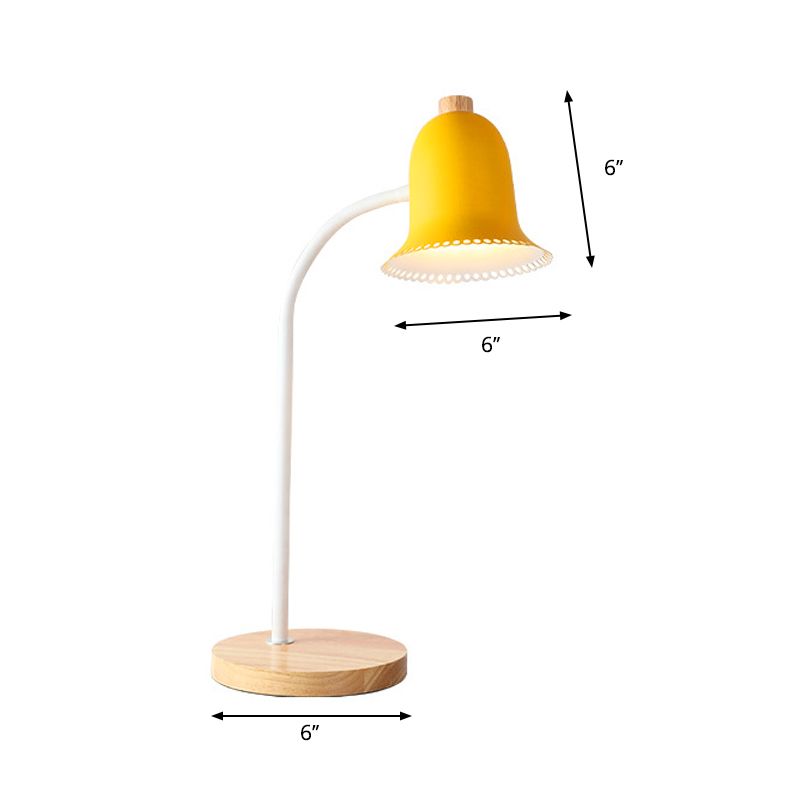 Metal Bell Small Reading Light Child Bedroom Single Head Nordic Style Desk Light