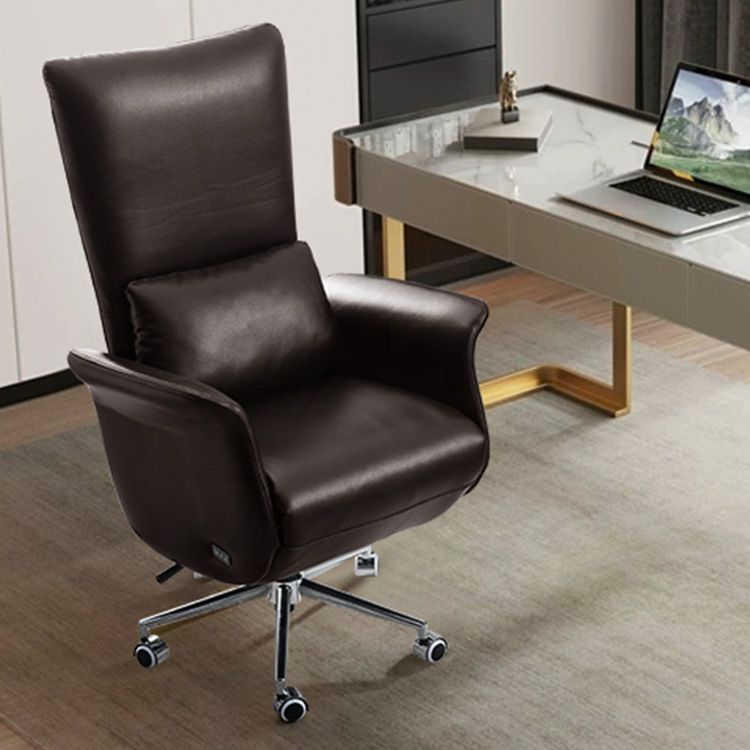 Modern Slide Desk Chair Adjustable Seat Height Office Chair with Wheels