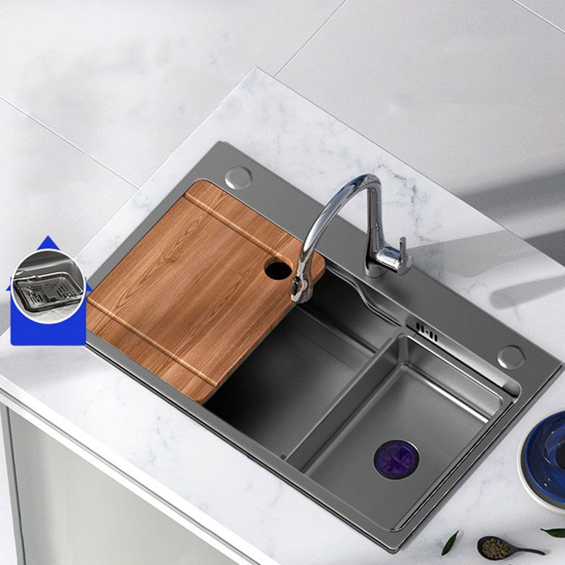 Modern Kitchen Sink Stainless Steel with Drain Assembly and Strainer Workstation Sink