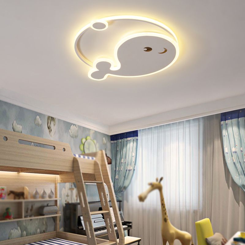 LED White Ceiling Light Children Flush Mount Lighting for Restaurant