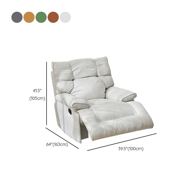 Solid Color Recliner Chair Independent Foot Swivel Base Standard Recliner