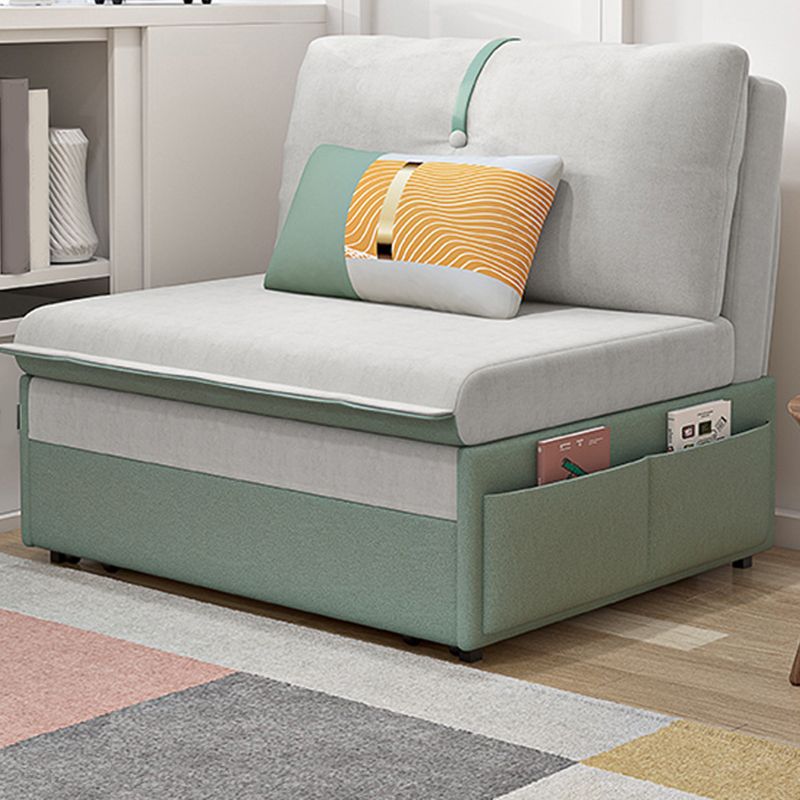 Contemporary Style Sofa Bed Upholstered No Theme Kid Bed in Gray