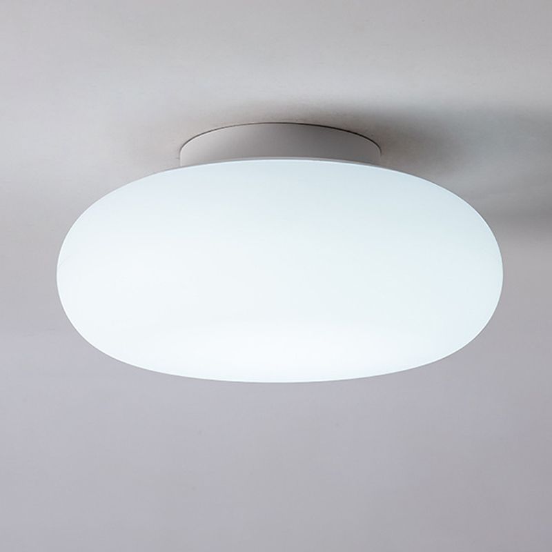 Modern White Single Flush Mount Lighting Unique LED Ceiling Light with Acrylic