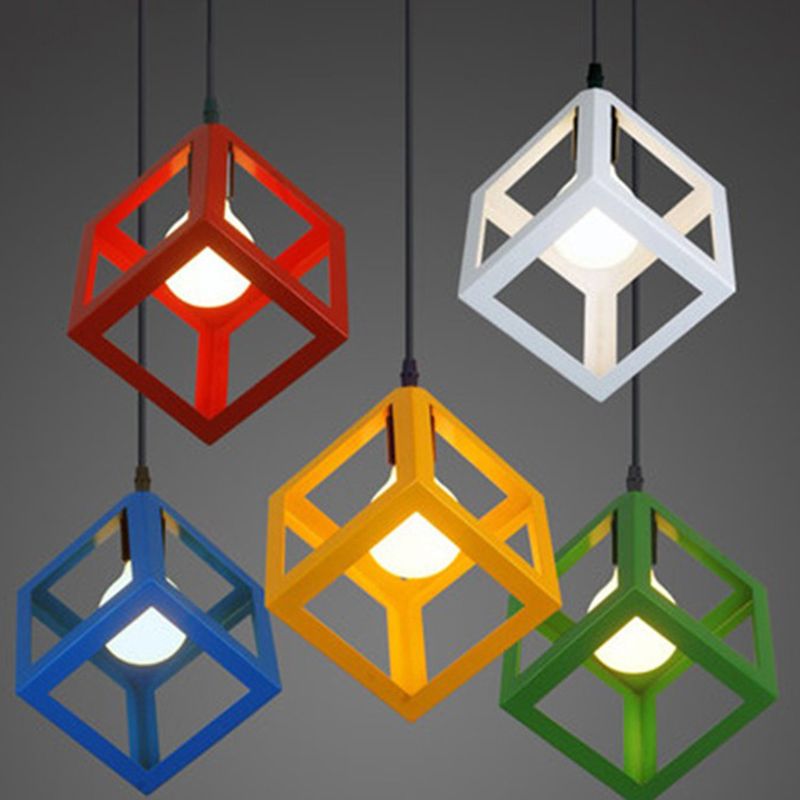 Metal Geometric Pendant Lighting Loft Style 1-Light Restaurant Lamping