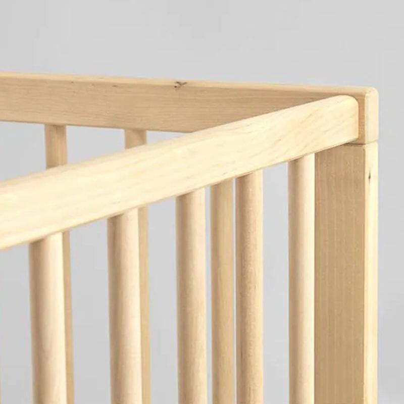 Scandinavian Solid Wood Baby Crib 2-in-1 Convertible Nursery Bed