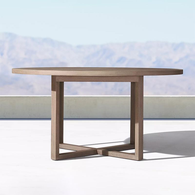 Water Resistant Patio Table Contemporary Style Outdoor Dining Table