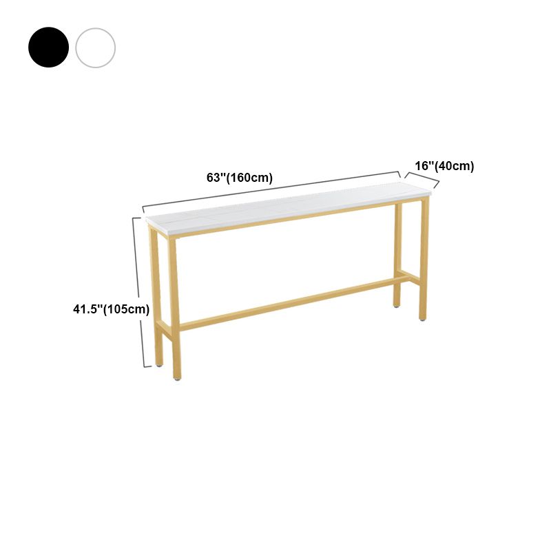 Industrial Rectangle Sintered Stone Table Dining Bar Counter Table for Kitchen