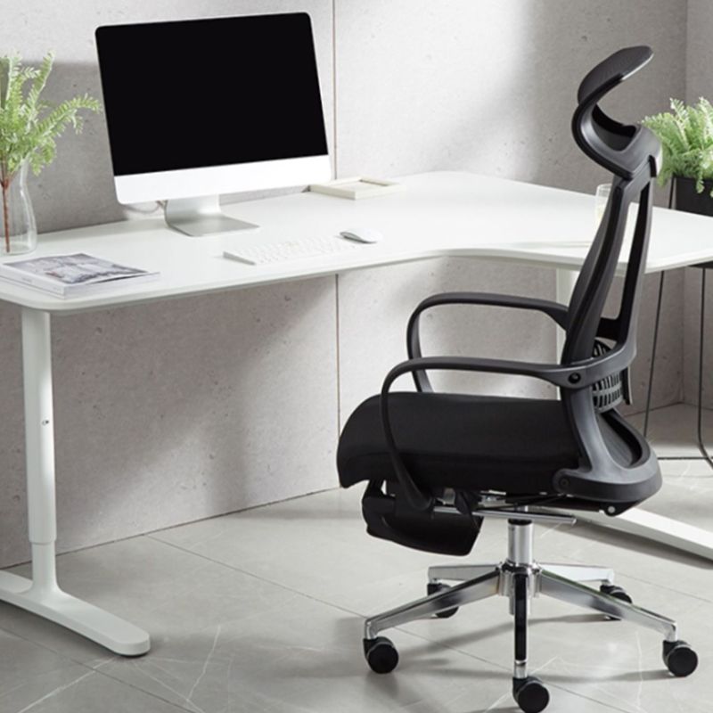 Modern Fixed Arms Managers Chair Adjustable Seat Height Desk Chair for Office