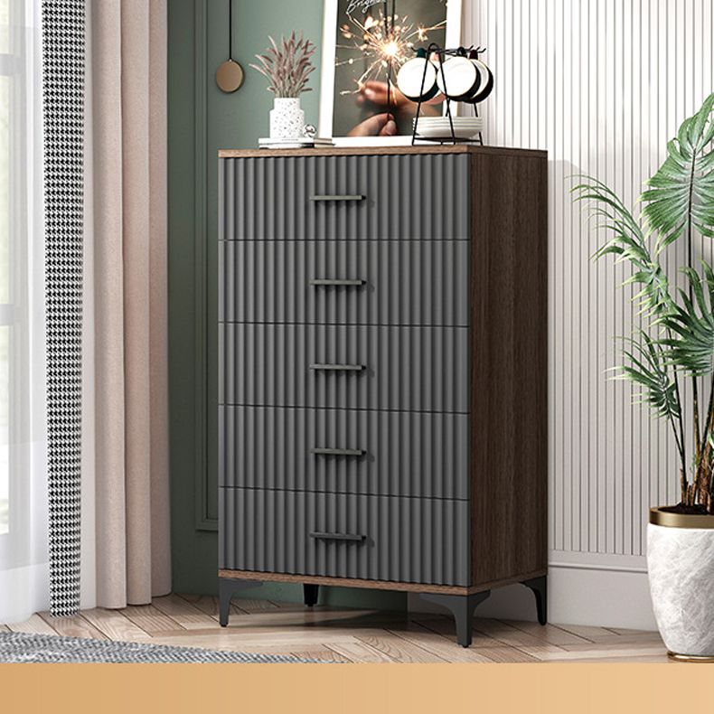 Contemporary Balck Rectangle Accent Chest with Straight Metal Legs