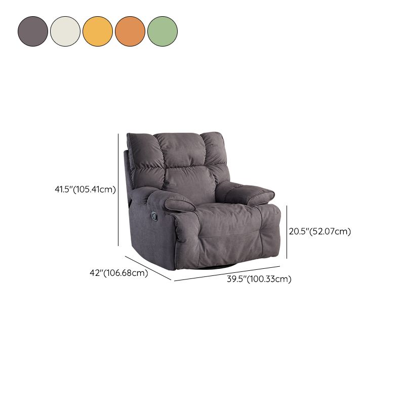 Traditional Fabric Reclining Chair Manual Rocking Recliner with Independent Foot