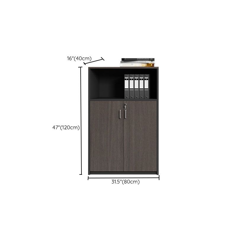 Nordic Style File Cabinet Wood Vertical File Cabinet with Locking Storage