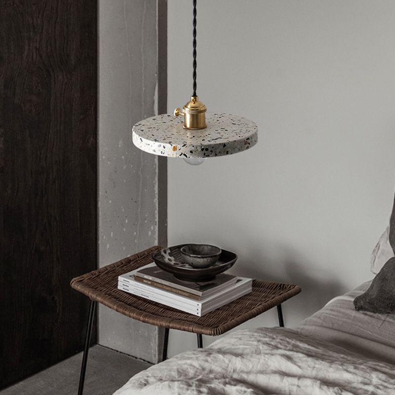 Contemporary Stone Hanging Lamp 1-Light Pendant with Metal for Kitchen