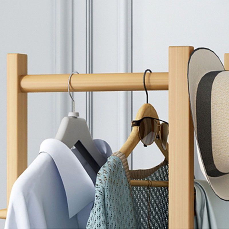 Gorgeous Free Standing Coat Rack Hanging Rail Hooks with Storage Shelf