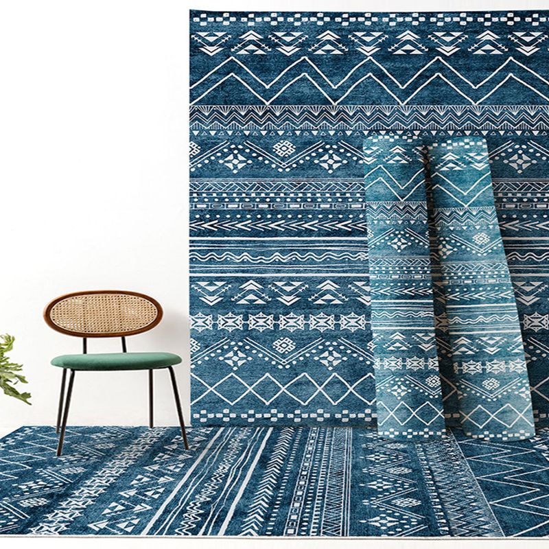 Multicolor Boho Innenteppich Polyester Stammes Symbole Teppich Flecken widerstandsfähiger Innenteppich für Wohnzimmer