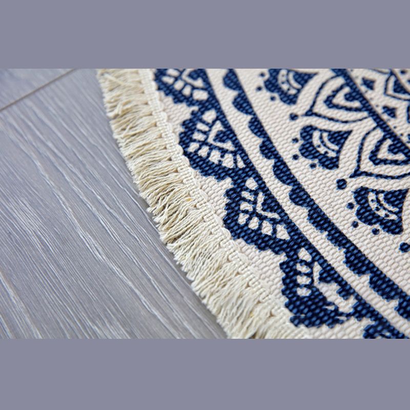 DOURO ROURO DECORAZIONE MESSATA DOPERAZIONE MAROCCANA MAROCCAN SEMMETRICA AREA DI CAGNO COTON CON FRINGE