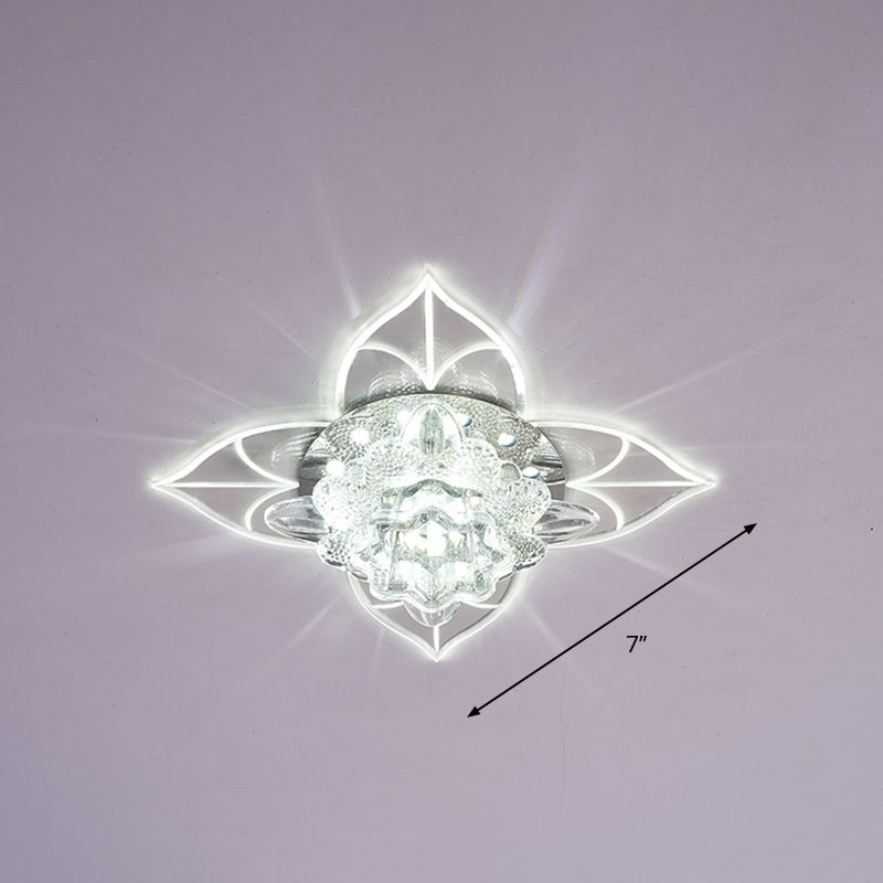 Blossom Crystal Flush Plafond Licht Hedendaagse Heldere LED Flush Mount Verlichting voor Corridor