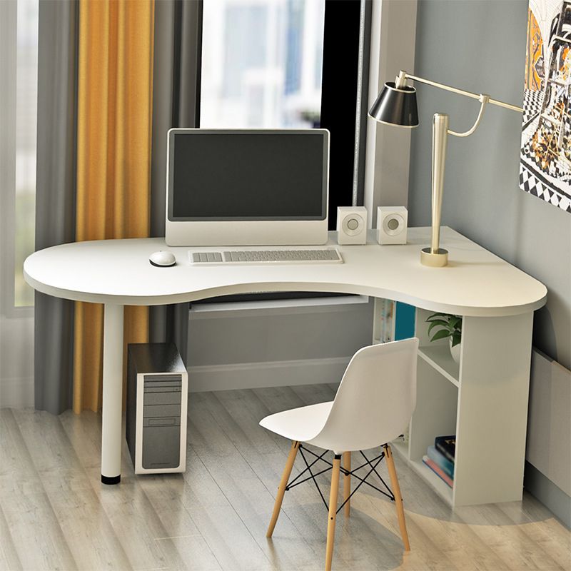 Contemporary Home Corner Desk Bedroom Artificial Wood Writing Desk