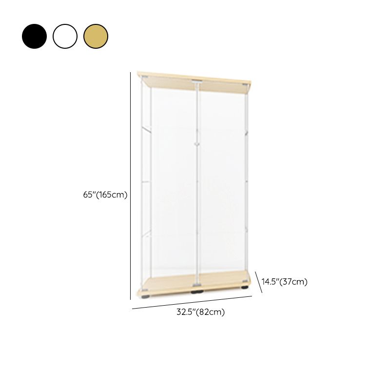 Tempered Glass Curio Cabinet Modern Standard Cabinet for Dining Room