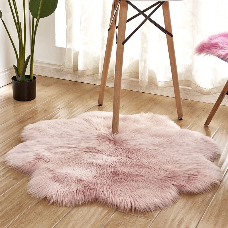 Rapis limité multi-couleurs floral fausse fourrure Tapis minimaliste Tapis lavable pour animaux de compagnie pour la chambre de filles