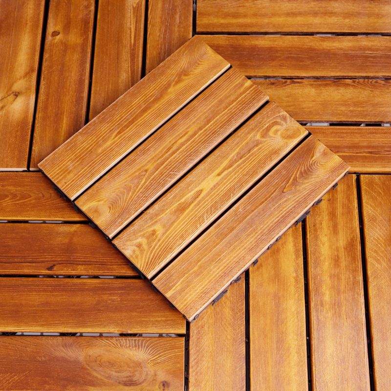 Wood Floor Tile Solid Wood Click-Locking Waterproof Plank Flooring