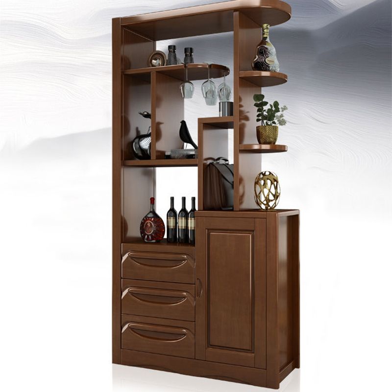 Contemporary 78.74" H Cabinet Solid Wood Accent Cabinet with Door