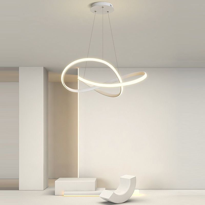 Modern Simple Chandelier Strip Shape Hanging Pendant Light Fixture for Bedroom