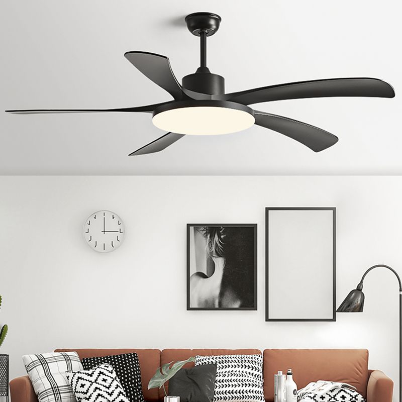 Simple Style LED Ceiling Fan 5-Blade Fan Lighting for Living Room