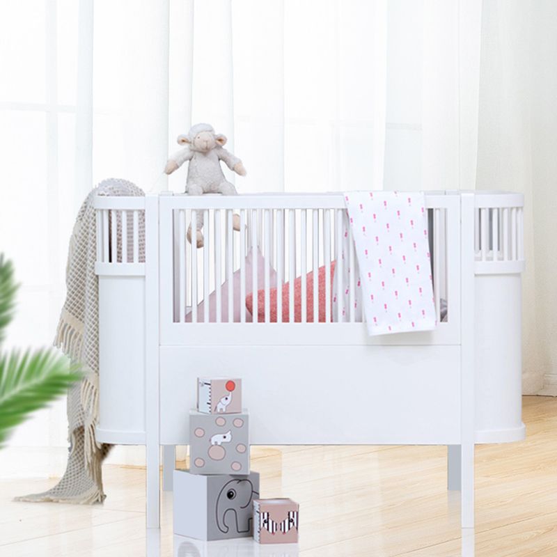 Scandinavian Convertible Crib Baby Crib Birch Wood Nursery Crib