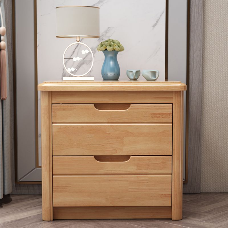 Storage Narrow Nightstand Solid Wood Kids Nightstand with Drawers