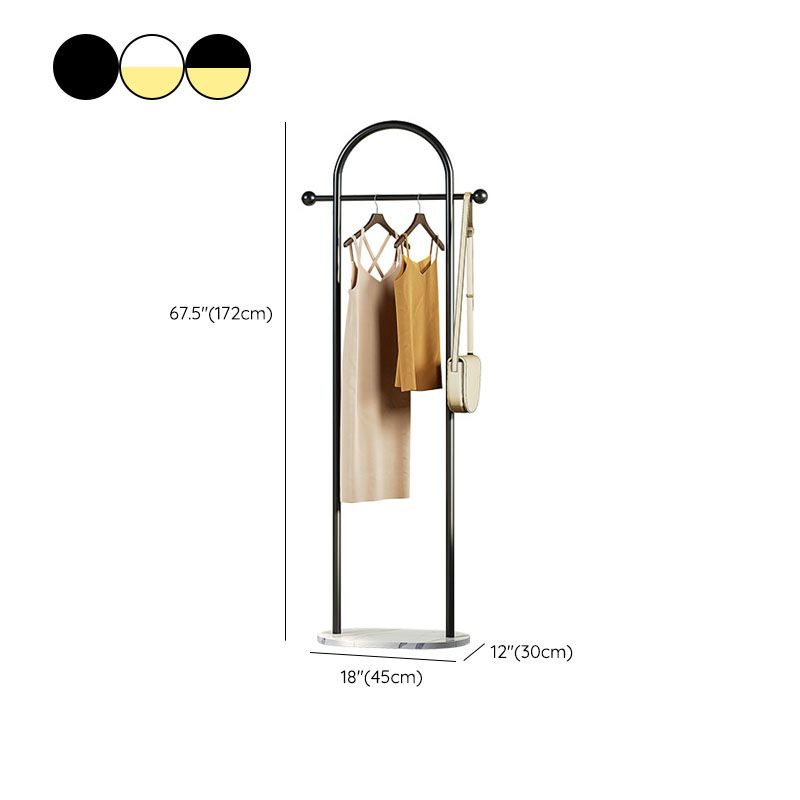 Basic Metal Coat Hanger Marble Bottom Hooks Coat Rack for Living Room