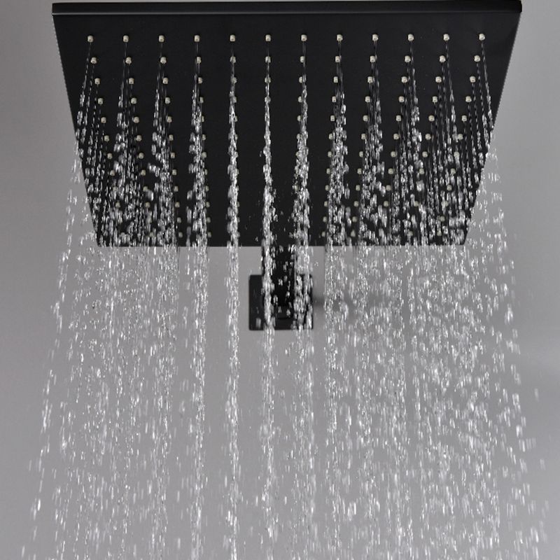 Square Black Spot Resist Shower Faucet Shower Arm Shower with Handheld Shower Head