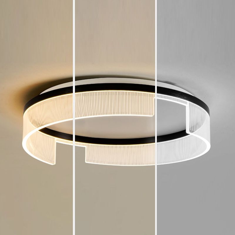 Modern Simple Ceiling Light 1-Light Ceiling Mount Light with Acrylic Shade for Bedroom