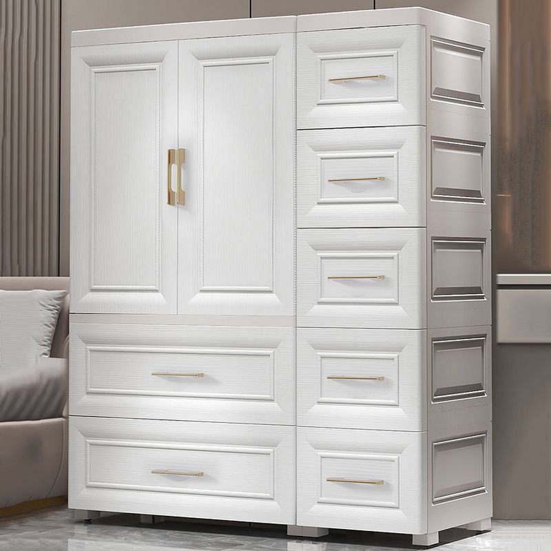 Plastic Youth Armoire with Drawer Contemporary Bedroom Armoire