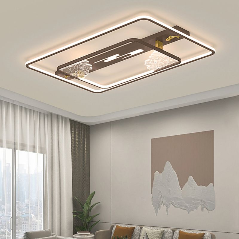 Modern Ceiling Lamp Geometric LED Flush Mount Light Fixture for Bedroom