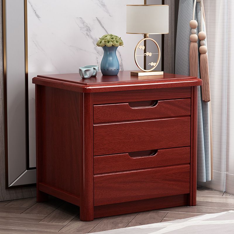 2 - Drawers Contemporary Nightstand Antique Finish Night Table