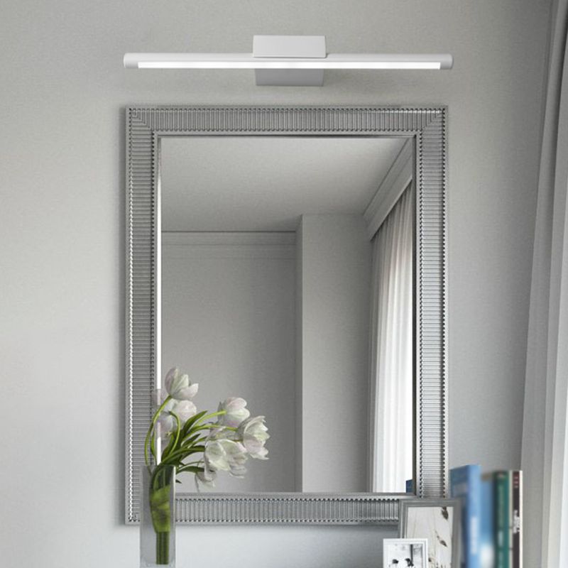 Linear Shape Contemporary Vanity Light Metal 1 Light LED Mirror Light for Bathroom