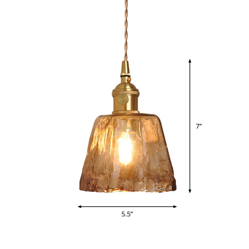 Bulb a bulbo a sospensione a sospensione Farmhouse Cone/Cube Coffee Cloud Glass Suspension All in ottone