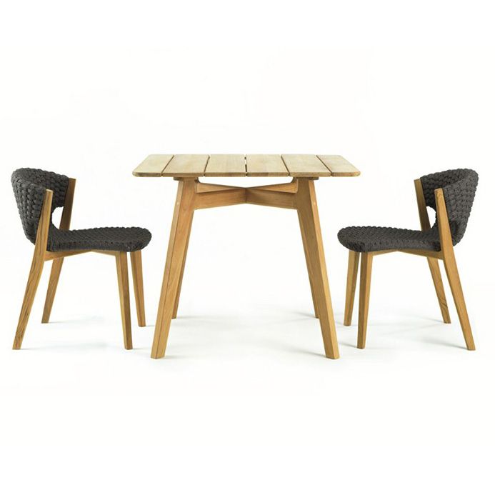 Contemporary Patio Table Solid Wood Rectangle/Square Dining Table