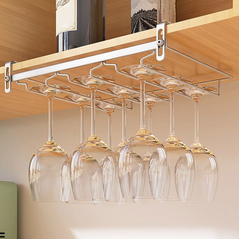 Contemporary Hanging Glass Rack Stainless Steel Glass Rack for Kitchen