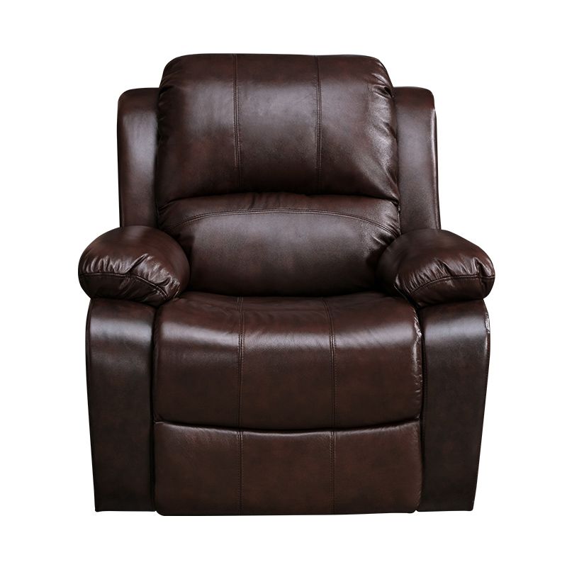 Contemporary Home Theater Recliner Solid Color Theater Arm Metal Standard