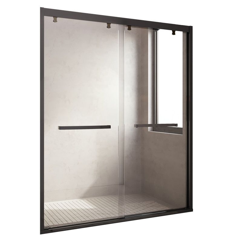 Inline Double Sliding Semi Frameless Tempered Glass Shower Door