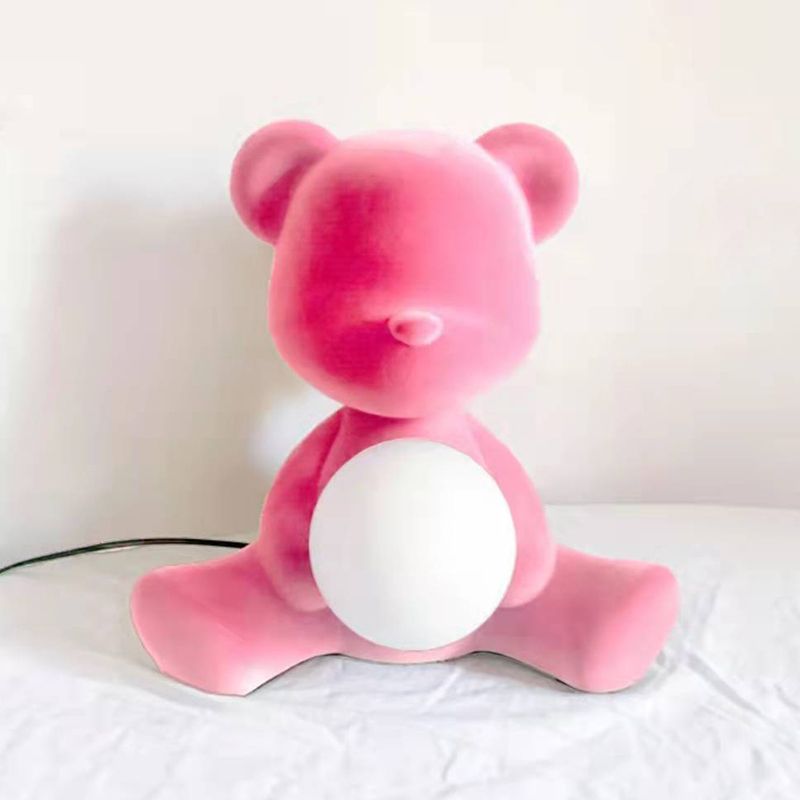 Nordic Style Little Bear Table Lamp Modern Style Glass Desk Lamp for Study Bedroom