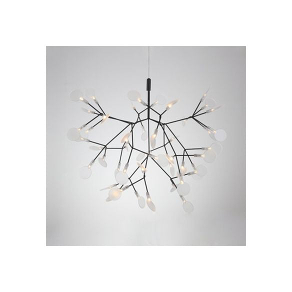 Black/Rose Gold Branching Ceiling Fixture Contemporary Style 30/45 Lights Acrylic Chandelier Light Fixture