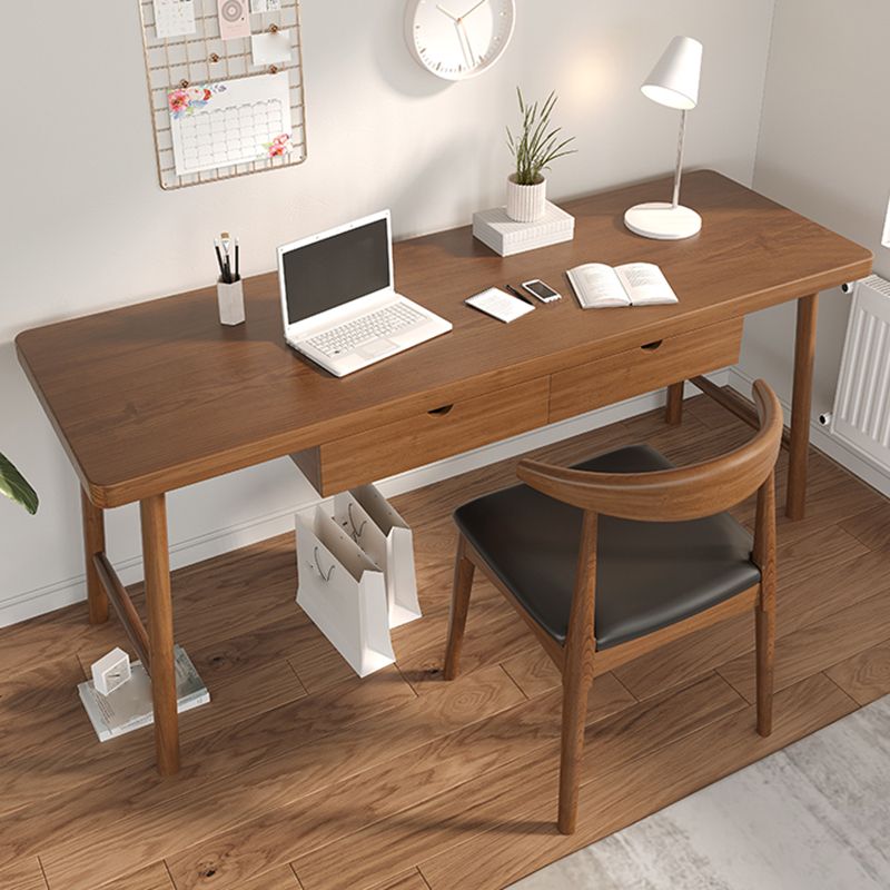 Contemporary Style Wood Office Desk Rectangular Shape Task Desk with Drawers